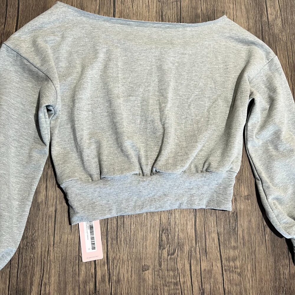 Micas Asymmetrical Neck Long-Sleeve Shirt Size M - Picture 5 of 6